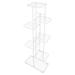 Indoor Foldable Multi-layer Home Living Room Flower Pot Rack Floor-standing Storage Save Space White Metal