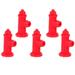 5 Pcs Fire Hydrant Props Toy Miniature Trash Can Imitated Street Traffic Sign Child