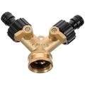 Hose Connector Water Pipe Garden Diverter Faucet Y Splitter Tap Copper