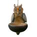 Mynkyll Garden Owl Resin Feeder Decorations Garden Bird Bird Feeder Decorative Pastorals Owl Bird Feeders