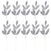 10 Pcs Bay Leaves Christmas Party Decoration Artificial Glitter Leaves Christmas Tree Picks Christmas Gold Pink Gold Leaf Christmas Tree Garland Decoration 10pcs (Silver) Vase Wreath Plastic