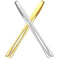 2 Pcs Stainless Steel Food Tongs Kitchen Bread Tongs Kitchen Tongs Home Bread Clips Kitchen Barbecue Tongs