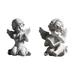 2 Pcs Home Decor Small Cherub Figurine Angel Figurine Plaster Sculpture Desktop Decor Sculpture Angel Ornaments Commemorate Resin Baby