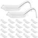 50 Pcs Creative Spoon Set Plastic Spoons Trays for Food Dinner Plates Dessert Decor