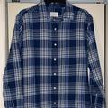 American Eagle Outfitters Shirts | American Eagle Mens Blue/White Plaid Everyday Button Up Long Sleeve Shirt | Color: Blue/White | Size: M