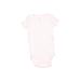 Just One You Made by Carter's Short Sleeve Onesie: Pink Jacquard Bottoms - Size 6 Month