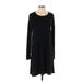 Gap Casual Dress - Shift Scoop Neck Long sleeves: Black Solid Dresses - Women's Size Small