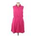 Amazon Essentials Casual Dress - Shirtdress Collared Sleeveless: Pink Print Dresses - Women's Size Medium