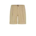 Boss Orange Relaxed Fit Shorts "Taggie1" Damen Medium Beige, Gr. 42, Baumwolle, im Style aus Stretch Baumwolle