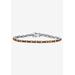 Women's Birthstone Silvertone Tennis Bracelet 7.5" by PalmBeach Jewelry in November
