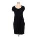 Gap Casual Dress - Sheath Scoop Neck Short sleeves: Black Print Dresses - Women's Size X-Small