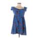 Urban Outfitters Casual Dress - Mini: Blue Floral Dresses - Women's Size Medium