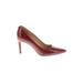 MICHAEL Michael Kors Heels: Pumps Stilleto Work Burgundy Print Shoes - Women's Size 6 1/2 - Pointed Toe
