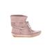 FRYE Boots: Winter Boots Wedge Boho Chic Pink Print Shoes - Women's Size 6 1/2 - Round Toe