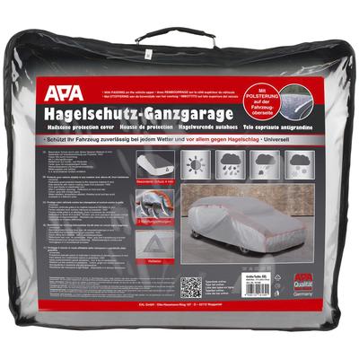 APA Faltgarage "APA 16168 Hagelschutz-Ganzgarage" Planen mit Gummizug L, 571 x 203 x 119cm Gr. B/H/L: 203cm x 119cm x 571cm XXL, silberfarben