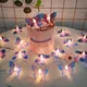 Guirxiété lumineuse papillon à piles décoration d'intérieur anniversaire mariage fête