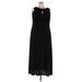 Onyx Casual Dress - Midi Keyhole Sleeveless: Black Print Dresses - Women's Size 18
