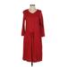 Lands' End Casual Dress - Sweater Dress: Red Dresses - Women's Size X-Small