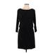 White House Black Market Casual Dress - Sweater Dress: Black Dresses - Women's Size Medium