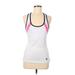 FILA Active Tank Top: White Print Activewear - Women's Size Medium