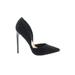 Just Fab Heels: D'Orsay Stilleto Chic Black Print Shoes - Women's Size 7 1/2 - Pointed Toe