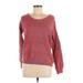 LC Lauren Conrad Pullover Sweater: Burgundy Damask Tops - Women's Size Medium