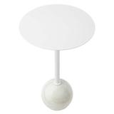 Modway Aliza Iron Pedestal End Table in White | 20 H x 14 W x 14 D in | Wayfair EEI-6606-WHI-WHI
