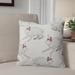 The Holiday Aisle® Christmas Bunnies Outdoor Throw Pillow Polyester/Polyfill blend in Red/Gray/White | 18 H x 18 W x 4 D in | Wayfair