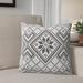 The Holiday Aisle® Snowflake Outdoor Throw Pillow Polyester/Polyfill blend in White | 18 H x 18 W x 4 D in | Wayfair THDA2107 41977679