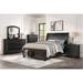 Canora Grey Cyb White Sleigh Bedroom Set 4&1 Wood in Black | 6.75 H x 64.25 W x 67.25 D in | Wayfair DA6A37BD0C9A4288BDA20C26223F82C4