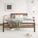 17 Stories Tomecka Platform Bed Wood/Metal in Black/Brown/Gray | 36.62 H x 54.53 W x 77.76 D in | Wayfair DC3986285DDB4C8EA35AB48E729407DD