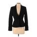 Zara Basic Blazer Jacket: Short Black Print Jackets & Outerwear - Women's Size Small