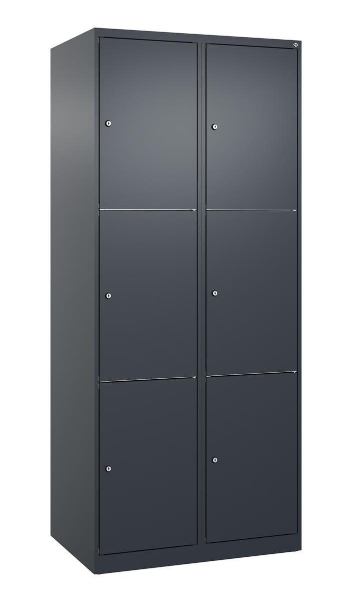 C+P Schließfachschrank Classic PLUS, 2 Abteile, 1850x800x500mm, 7016/7016 Image