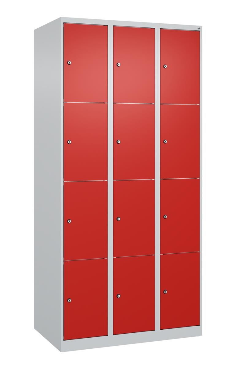 C+P Schließfachschrank Classic PLUS, 3 Abteile, 1850x900x500mm, 7035/3020 Image