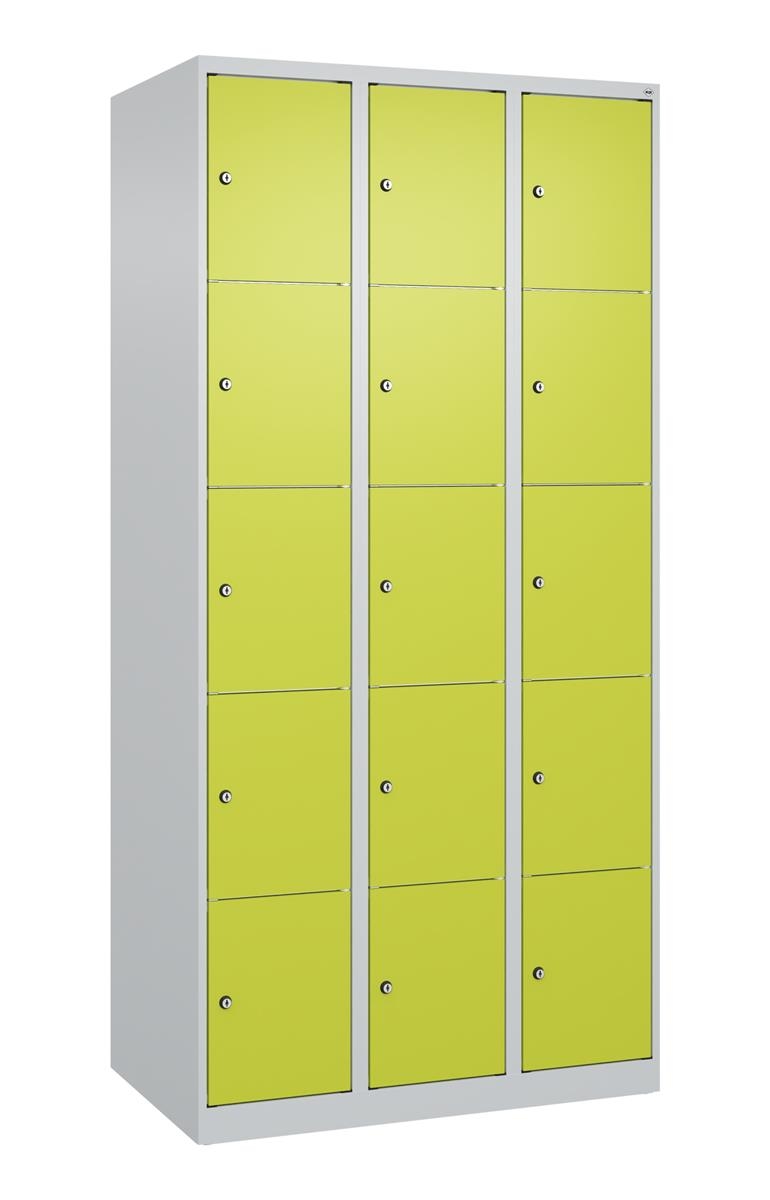 C+P Schließfachschrank Classic PLUS, 3 Abteile, 1850x900x500mm, 7035/0024 Image