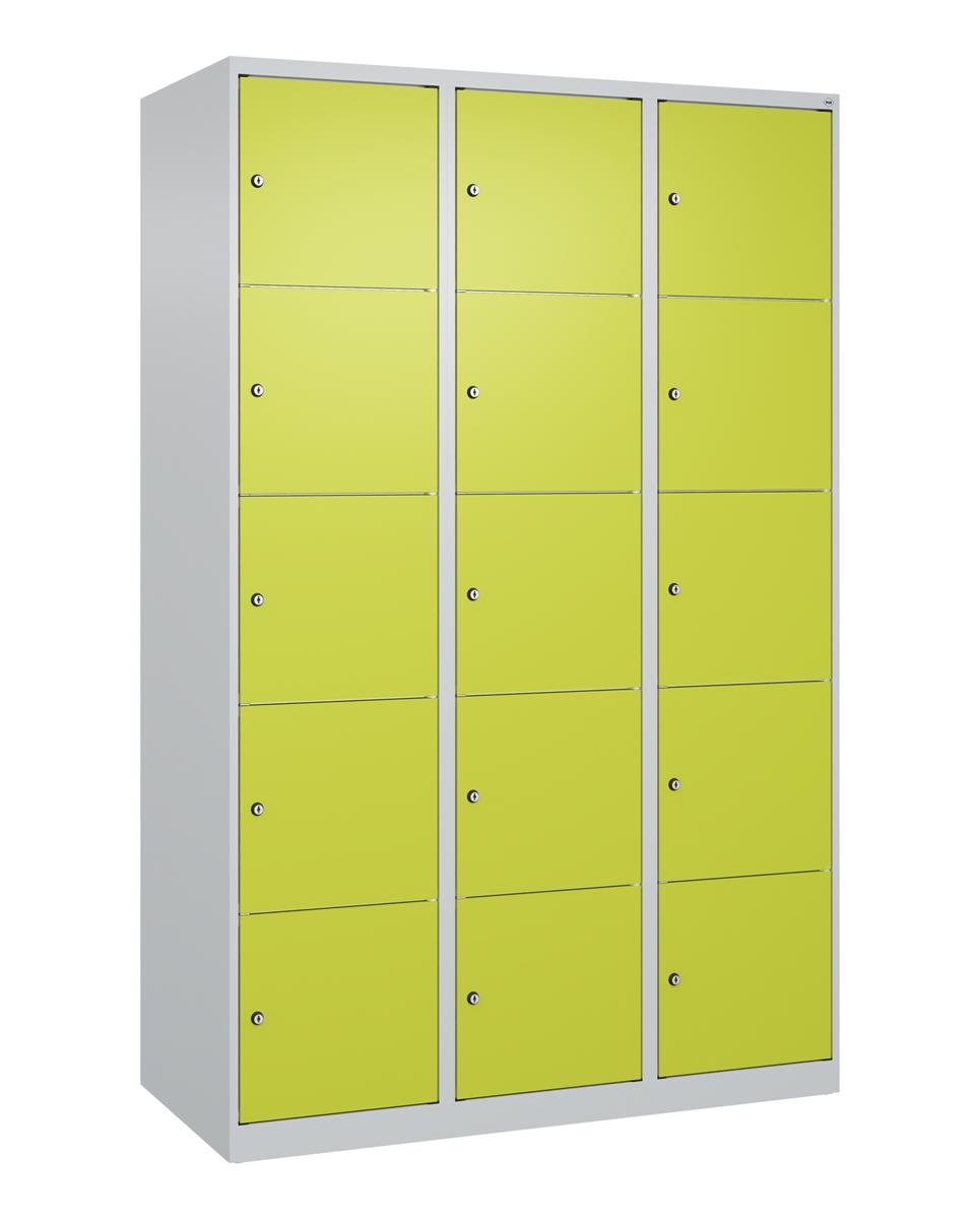 C+P Schließfachschrank Classic PLUS, 3 Abteile, 1850x1200x500mm, 7035/0024 Image
