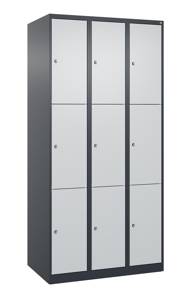C+P Schließfachschrank Classic PLUS, 3 Abteile, 1850x900x500mm, 7016/7035 Image