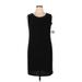 R&M Richards Casual Dress - Sheath Crew Neck Sleeveless: Black Print Dresses - Women's Size 14 Petite