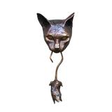 TOYFUNNY Cat Door Knocker Sculpture Ornament Home Decor Garden Decor