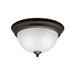 Kichler 8111 2 Light 11 Wide Flush Mount Bowl Ceiling Fixture - Bronze