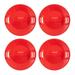 Slippery Racer Downhill Pro Adults/Kids Saucer Disc Snow Sled Red (4 Pack)