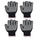 4Pcs Heat Resistant Gloves High Temperature Resistant Anti Scalding Mitts with Silicone BumpsWhite Silicone Pink Edge