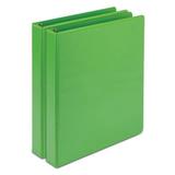 Samsill Earths Choice Plant-Based Durable Fashion View Binder 3 Rings 1 Capacity 11 x 8.5 Lime 2/Pack