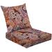 2-Piece Deep Seating Cushion Set Seamless Floral pattern paisley ornament Abstract paisley floral Outdoor Chair Solid Rectangle Patio Cushion Set