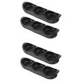 4 Pcs Crusher Tray Condiment Plates One Body Condiments Containers Rectangle Sushi Platter
