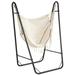 Outsunny Hammock Chair w/ Stand Hammock Swing w/ Pocket Cream