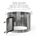 Only Fire Stainless Steel Grill Attachment Charcoal Rib Hanging System for Weber 22in Kettle - Turns Your Kettle into Smoker