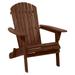 ByEUcuk Wood Adirondack Chair Folding Wooden Lounge Seating All Weather Outdoor Furniture Chair with Armrest for Garden Yard Beach 350 LB Supportï¼ˆCarbonizedï¼‰