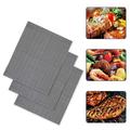 Ckraxd Grill Mat for Fish Bbq Grill Mesh Mat Non Stick High Temperature Reusable Liners for Gas Charcoal Electric Grills Bbq Mat for Gas Grill Black 40cm