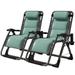 NAIZEA 2-Pack Zero Gravity Chair Adjustable Lawn Recliner Folding Lounge Recliners with Headrest and Cup Holder